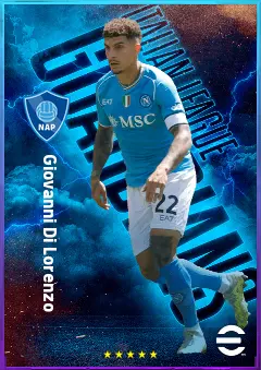 Giovanni Di Lorenzo eFootball 2026 player card, 82 OVR RB