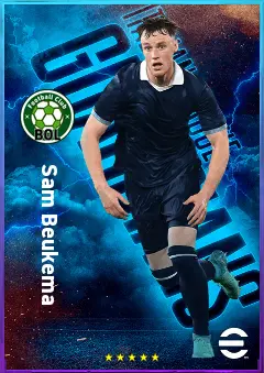 Sam Beukema eFootball 2026 player card, 81 OVR CB