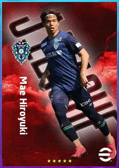 Mae Hiroyuki eFootball 2026 player card, 76 OVR CMF