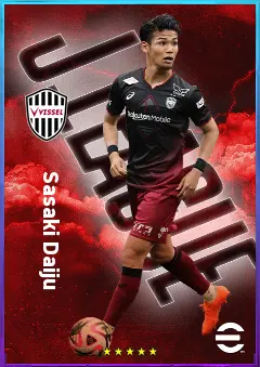 Sasaki Daiju eFootball 2026 player card, 78 OVR AMF