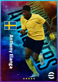 Anthony Elanga eFootball 2026 player card, 81 OVR LWF
