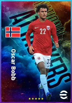 Oscar Bobb eFootball 2026 player card, 79 OVR AMF