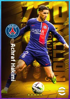 Achraf Hakimi eFootball 2026 player card, 84 OVR RB