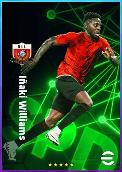 Iñaki Williams eFootball 2026 player card, 82 OVR RWF