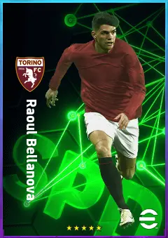 Raoul Bellanova eFootball 2026 player card, 80 OVR RB