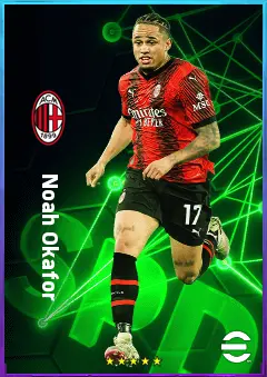Noah Okafor eFootball 2026 player card, 81 OVR CF
