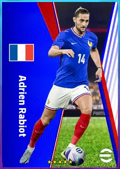 Adrien Rabiot eFootball 2026 player card, 82 OVR CMF