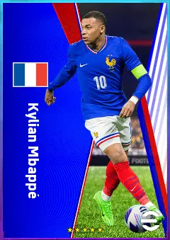 Kylian Mbappé eFootball 2026 player card, 86 OVR CF