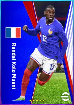 Randal Kolo Muani eFootball 2026 player card, 83 OVR CF