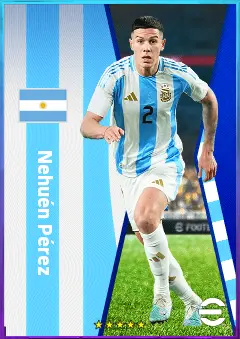 Nehuén Pérez eFootball 2026 player card, 81 OVR CB