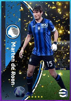 Marten de Roon eFootball 2026 player card, 81 OVR DMF