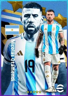 Nicolás Otamendi eFootball 2026 player card, 81 OVR CB