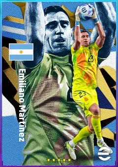 Emiliano Martínez eFootball 2026 player card, 82 OVR GK
