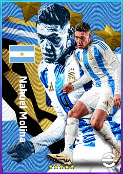 Nahuel Molina eFootball 2026 player card, 82 OVR RB