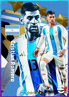 Cristian Romero eFootball 2026 player card, 83 OVR CB