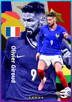 Olivier Giroud eFootball 2026 player card, 82 OVR CF