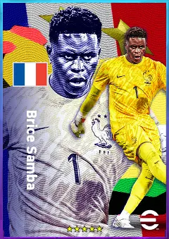 Brice Samba eFootball 2026 player card, 82 OVR GK