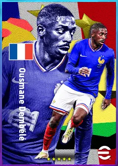 Ousmane Dembélé eFootball 2026 player card, 84 OVR RWF
