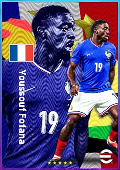 Youssouf Fofana eFootball 2026 player card, 83 OVR CMF