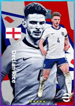Declan Rice eFootball 2026 player card, 84 OVR DMF