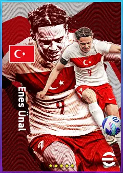 Enes Ünal eFootball 2026 player card, 82 OVR CF