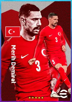 Merih Demiral eFootball 2026 player card, 82 OVR CB