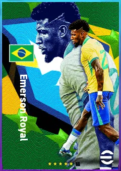 Emerson Royal eFootball 2026 player card, 81 OVR RB