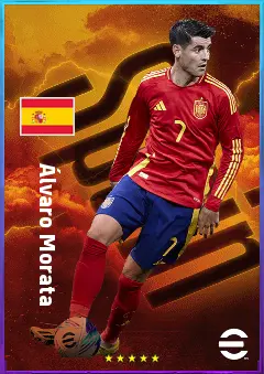 Álvaro Morata eFootball 2026 player card, 83 OVR CF
