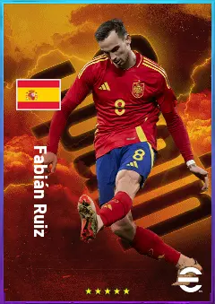 Fabián Ruiz eFootball 2026 player card, 82 OVR CMF