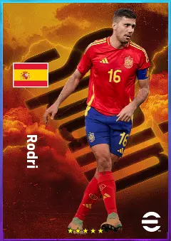 Rodri eFootball 2026 player card, 85 OVR DMF