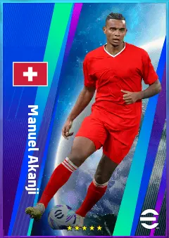 Manuel Akanji eFootball 2026 player card, 82 OVR CB