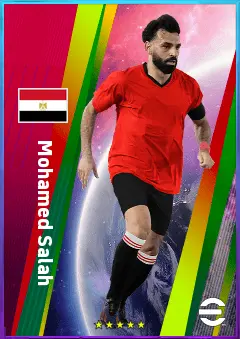 Mohamed Salah eFootball 2026 player card, 86 OVR RWF