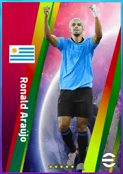 Ronald Araújo eFootball 2026 player card, 84 OVR CB