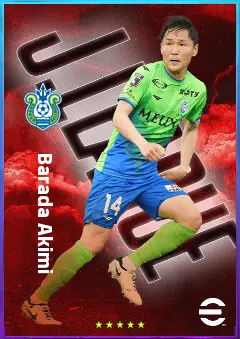 Barada Akimi eFootball 2026 player card, 74 OVR CMF