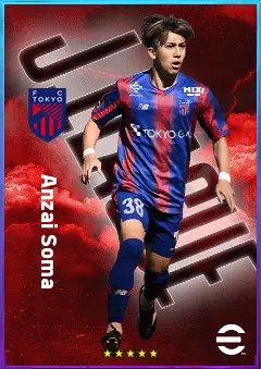 Anzai Soma eFootball 2026 player card, 73 OVR RWF