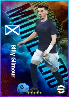 Billy Gilmour eFootball 2026 player card, 81 OVR DMF
