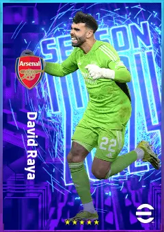 David Raya eFootball 2026 player card, 82 OVR GK