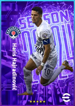 Haris Hajradinović eFootball 2026 player card, 78 OVR AMF