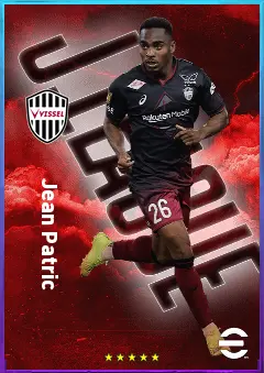 Jean Patric eFootball 2026 player card, 77 OVR LWF