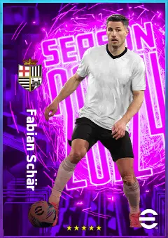 Fabian Schär eFootball 2026 player card, 80 OVR CB