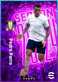 Pedro Porro eFootball 2026 player card, 83 OVR RB