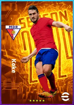 Koke eFootball 2026 player card, 82 OVR CMF