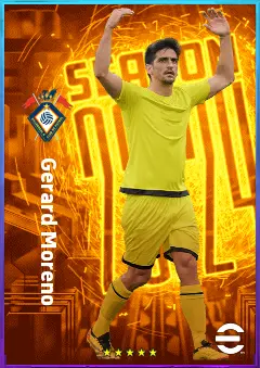 Gerard Moreno eFootball 2026 player card, 82 OVR CF