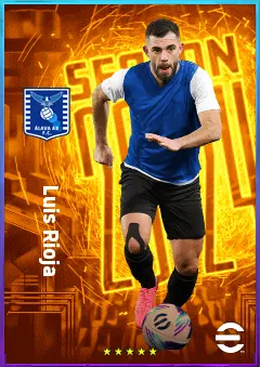 Luis Rioja eFootball 2026 player card, 78 OVR LMF