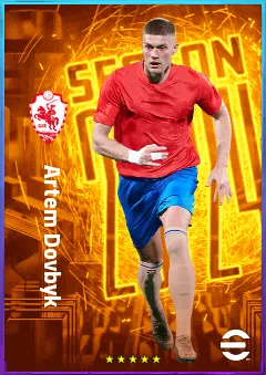 Artem Dovbyk eFootball 2026 player card, 82 OVR CF