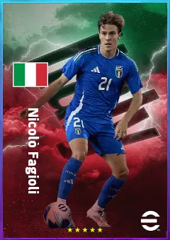 Nicolò Fagioli eFootball 2026 player card, 82 OVR CMF