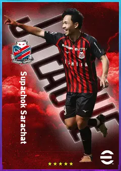 Supachok Sarachat eFootball 2026 player card, 76 OVR SS