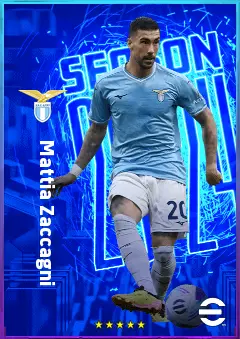 Mattia Zaccagni eFootball 2026 player card, 82 OVR LWF