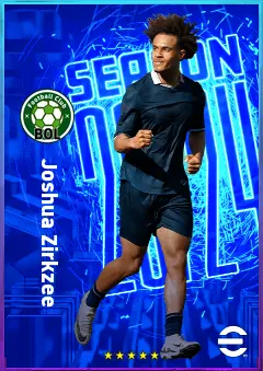 Joshua Zirkzee eFootball 2026 player card, 82 OVR CF