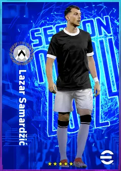 Lazar Samardžić eFootball 2026 player card, 82 OVR AMF